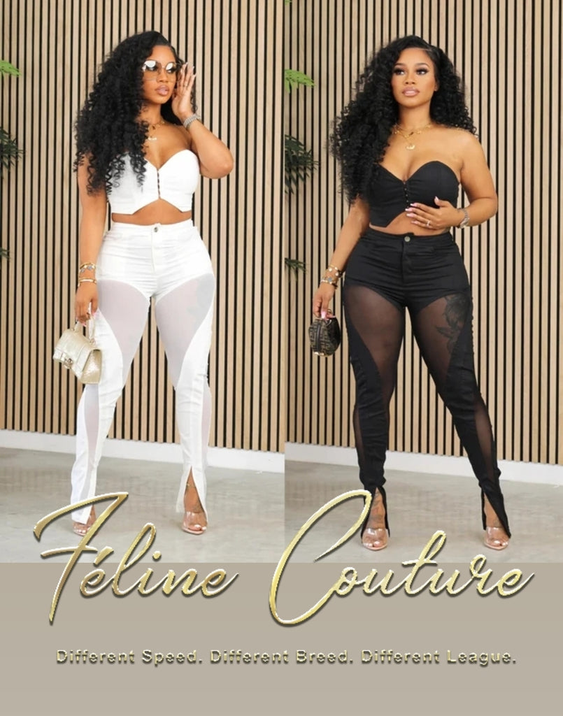 Rip Me Out The Plastic Sheer Set - Féline Couture 