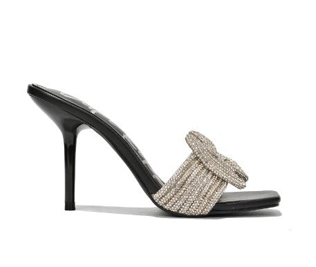 Oh U Fancy Huh Rhinestone Heel - Féline Couture 