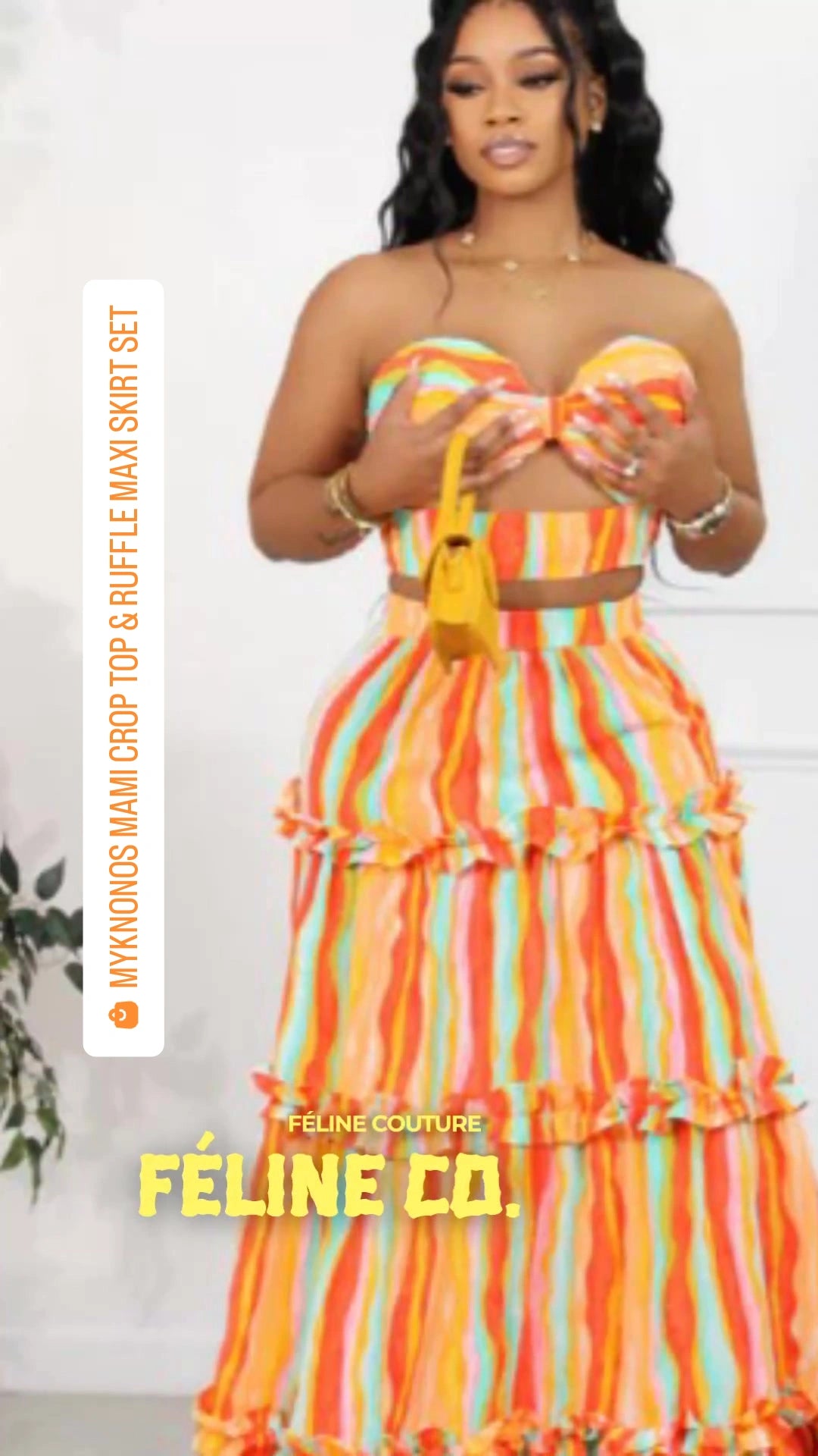Crop top with ruffle skirt online
