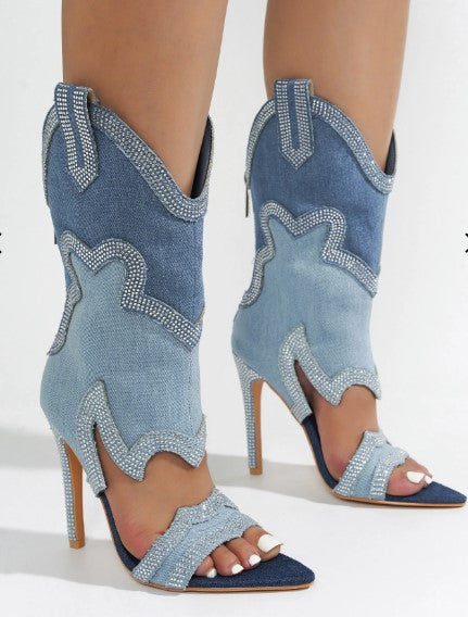 Dukes N' Boots Western Stiletto - Féline Couture 