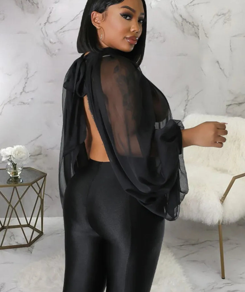 Tropical Kisses Sheer Flowy Blouse - Féline Couture 