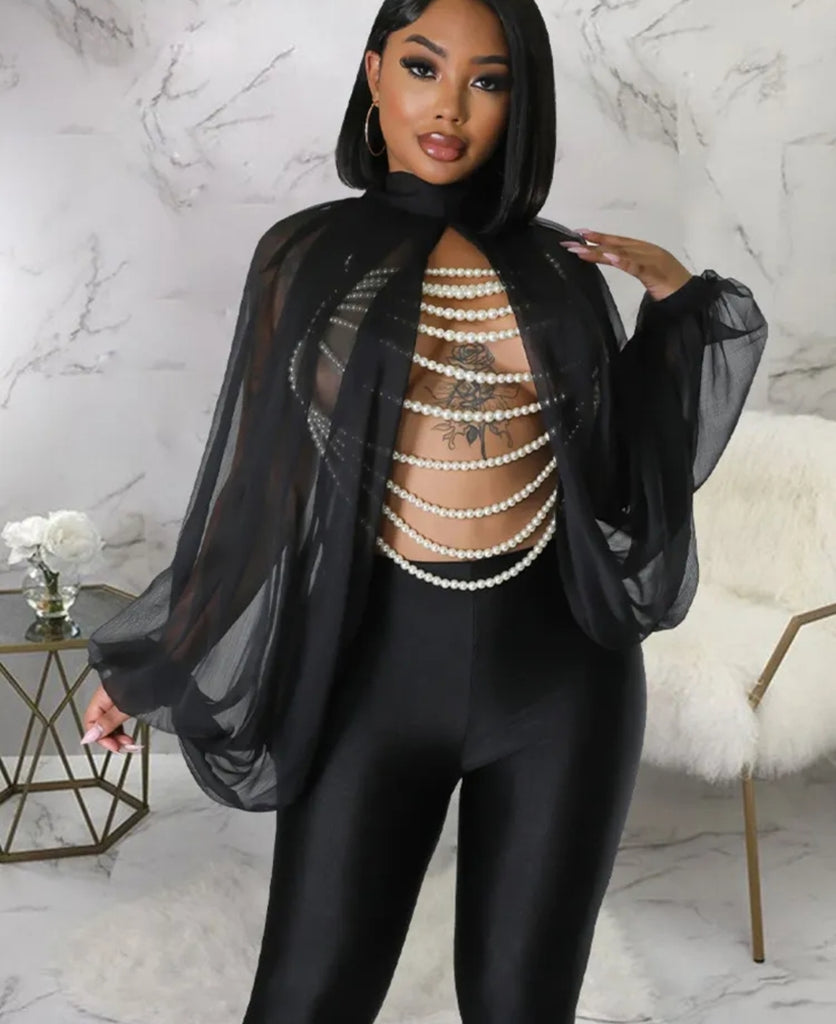 Tropical Kisses Sheer Flowy Blouse - Féline Couture 