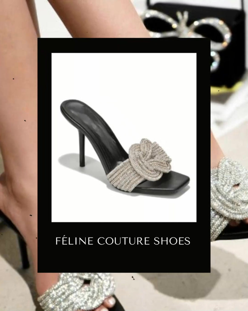 Oh U Fancy Huh Rhinestone Heel - Féline Couture 