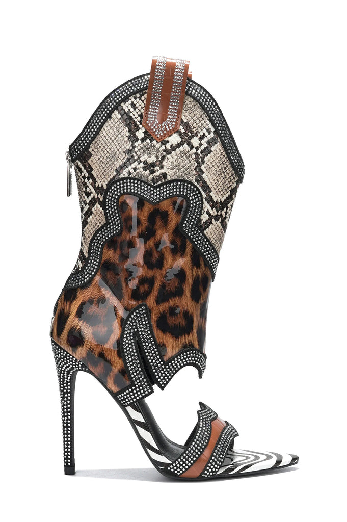 Dukes N' Boots Animal Print Western Stiletto - Féline Couture 