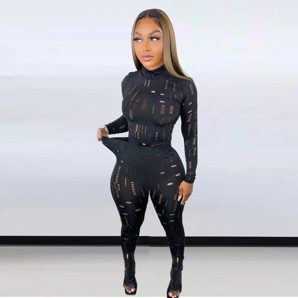 Jaw Dropper Cutout Bodycon 2Piece Set - Féline Couture 
