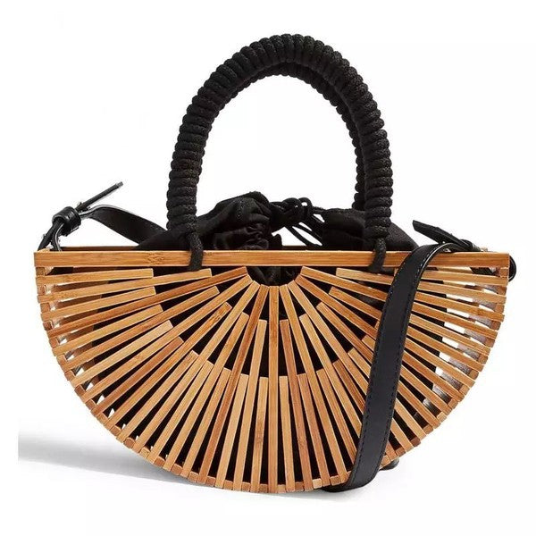 Vintage Bamboo Tote Handbag - Féline Couture 