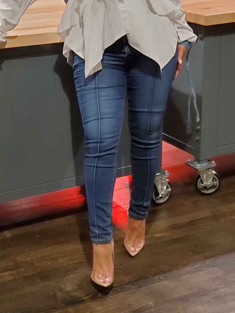 BillieJean is Not My Girl Mid-Rise Skinny Jeans - Féline Couture 