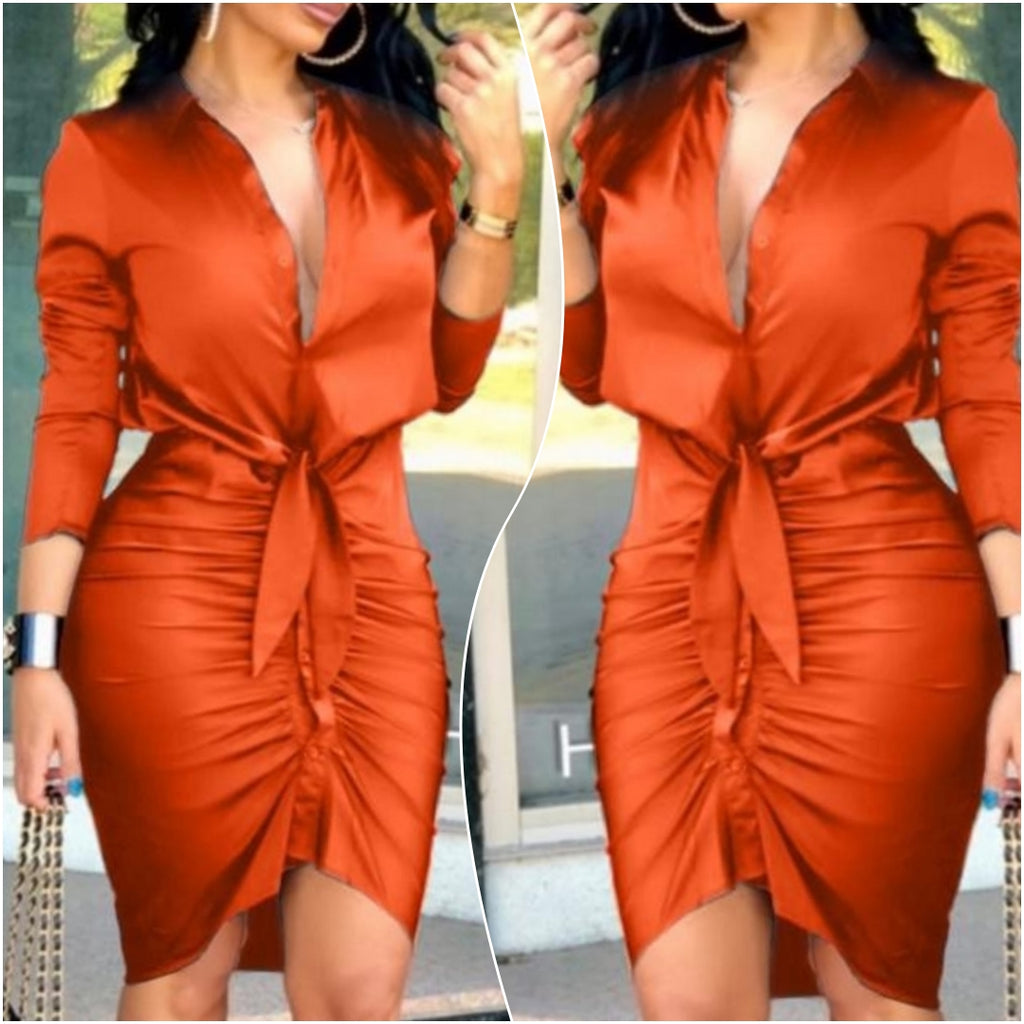 Know Your Worth Ribbed Sleeve Midi Dress - Féline Couture 