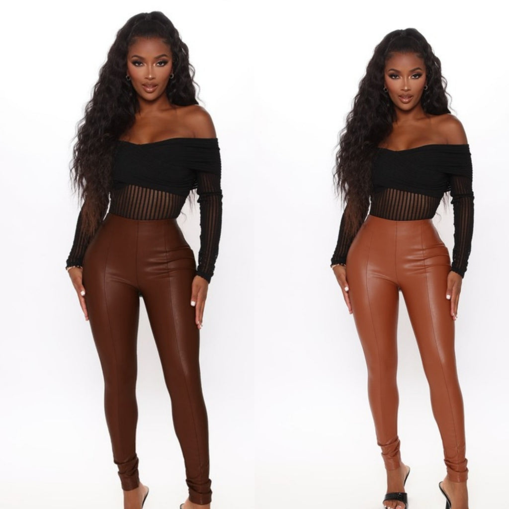 All Eyes On Me Leather Pants - Féline Couture 