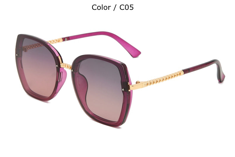 Tezers Sunglasses - Polarized Square Frame in 5 colors - Féline Couture 