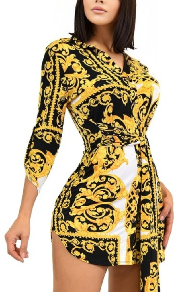 Nothing to Hide Color Block Shirt Dress - Féline Couture 