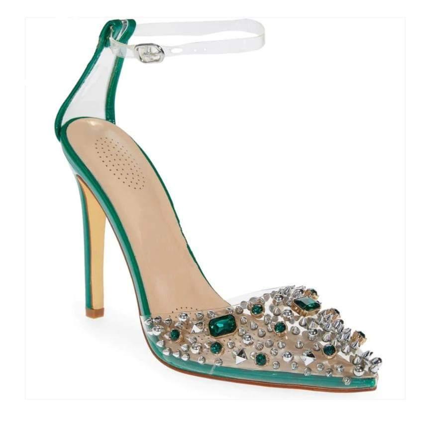 Emerald City Stiletto Ankle Strap Pump - Féline Couture 