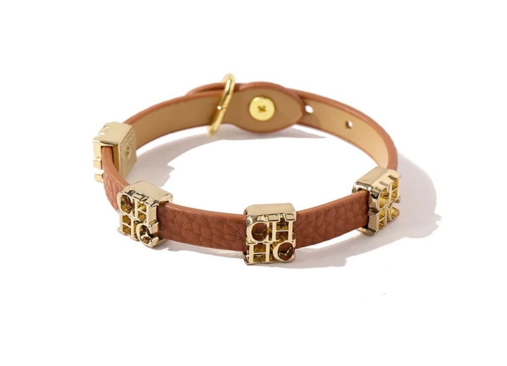 CH Steel Letter Charm Bracelets - Féline Couture 
