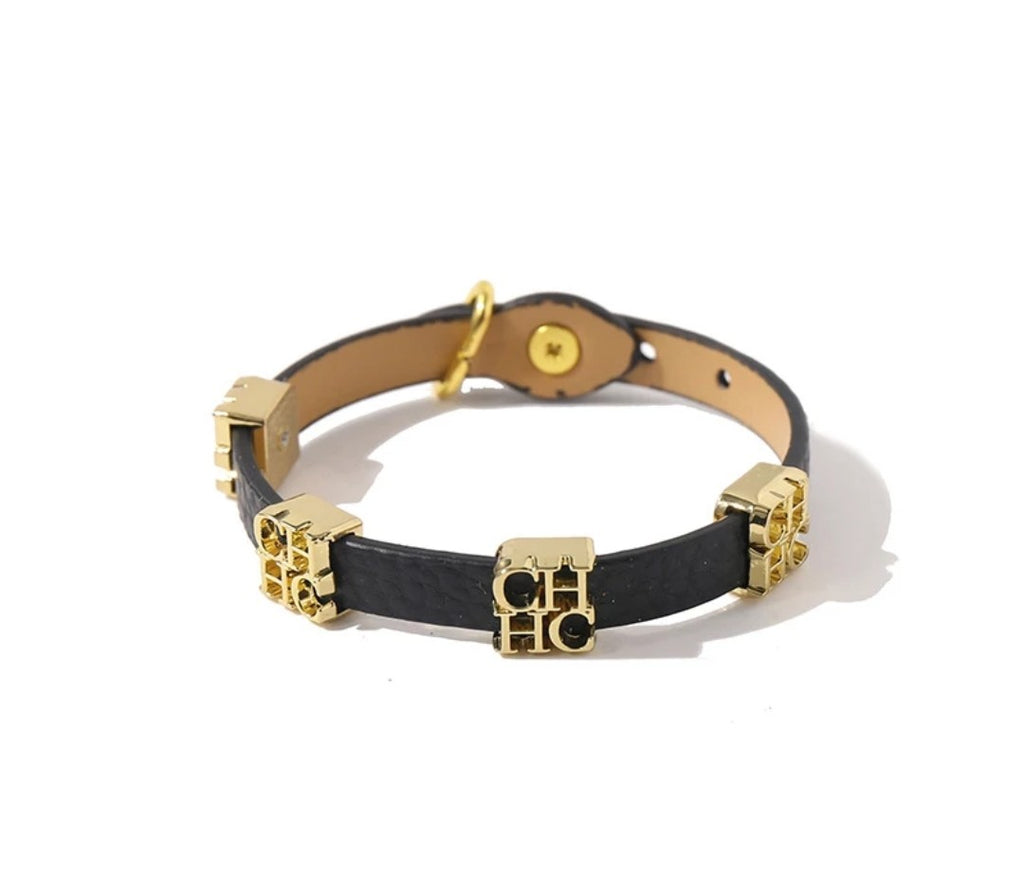 CH Steel Letter Charm Bracelets - Féline Couture 