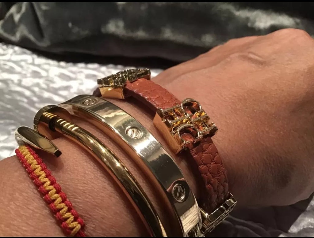 CH Steel Letter Charm Bracelets - Féline Couture 