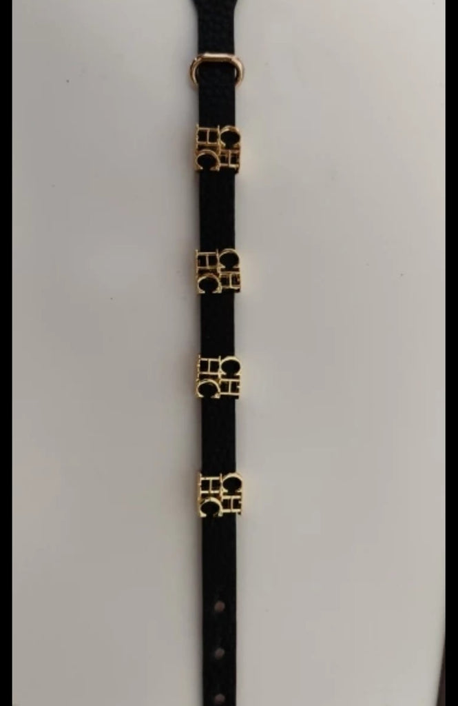 CH Steel Letter Charm Bracelets - Féline Couture 
