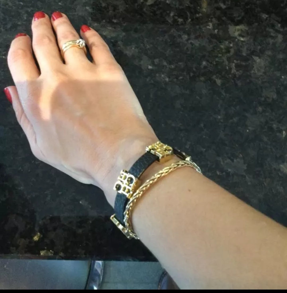 CH Steel Letter Charm Bracelets - Féline Couture 