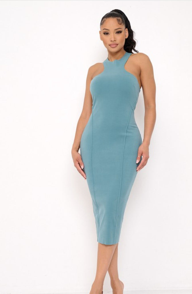 Caught You Looking Midi Dress - Féline Couture 