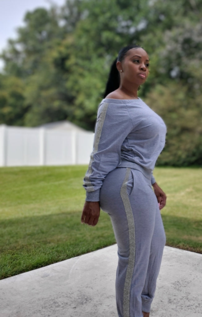 Bling You Out Sweater & Jogger Set - Féline Couture 
