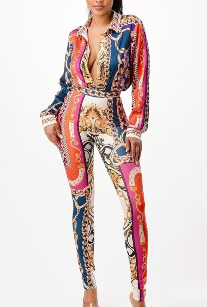 Dipped in Baroque 2 Piece Set - Féline Couture 