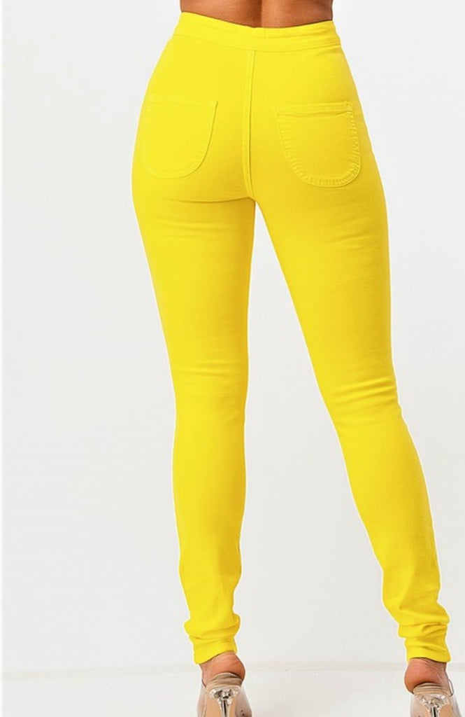 Killing Em Softly High Waist Stretchy Jeans - Féline Couture 