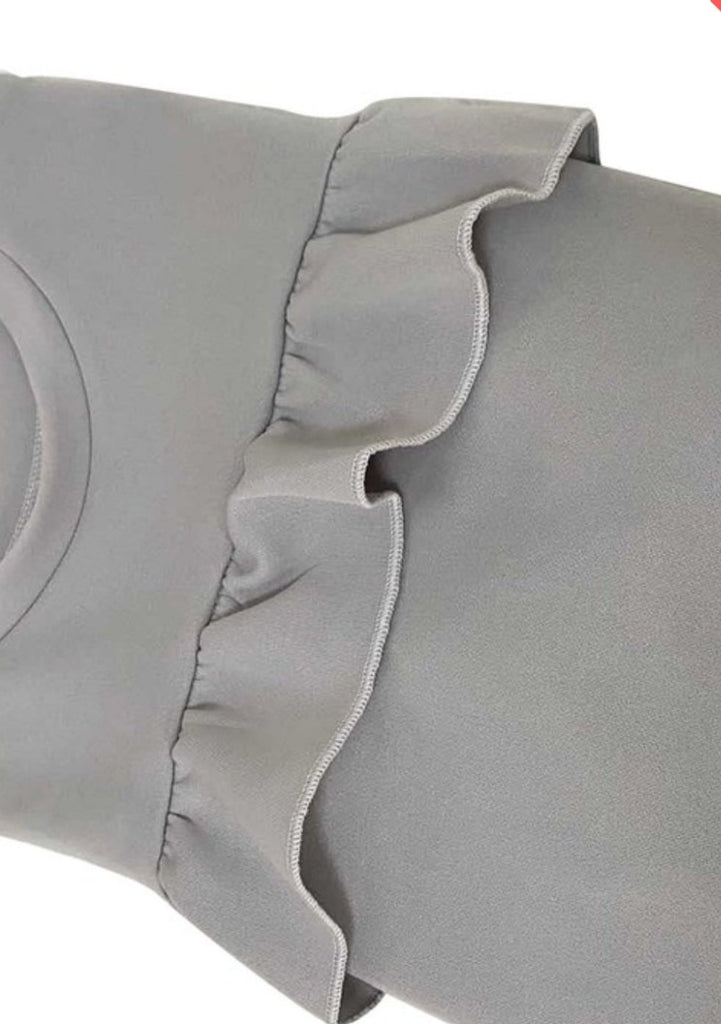 Fitted Shade of Grey 2 Piece Short Set - Féline Couture 