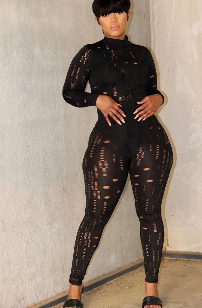 Jaw Dropper Cutout Bodycon 2Piece Set - Féline Couture 