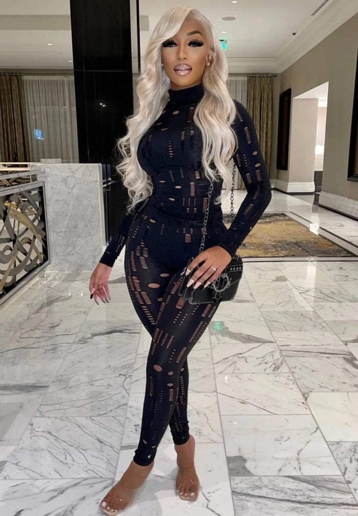 Jaw Dropper Cutout Bodycon 2Piece Set - Féline Couture 