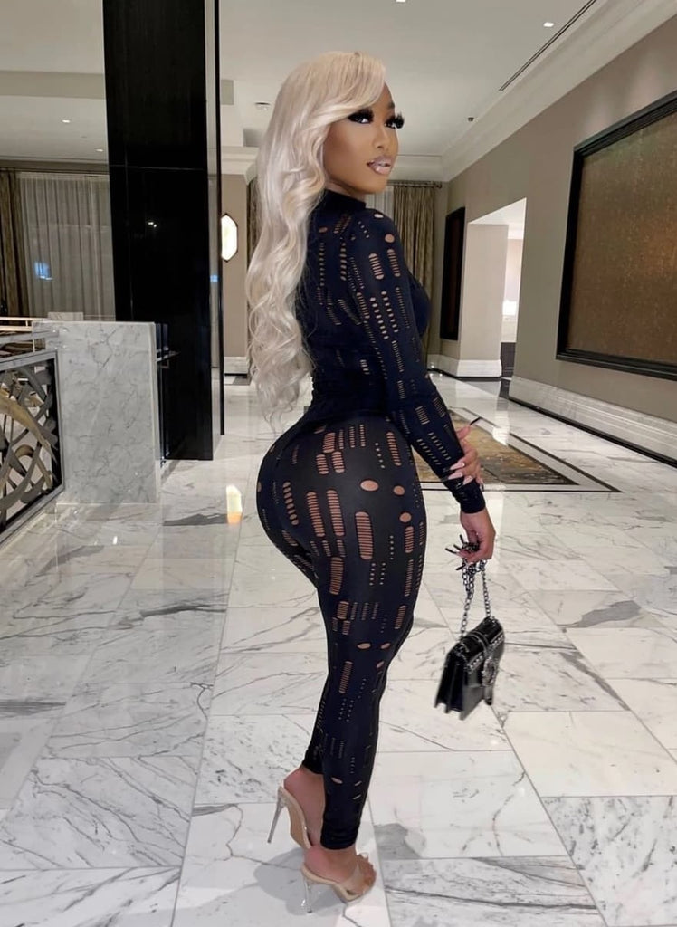Jaw Dropper Cutout Bodycon 2Piece Set - Féline Couture 