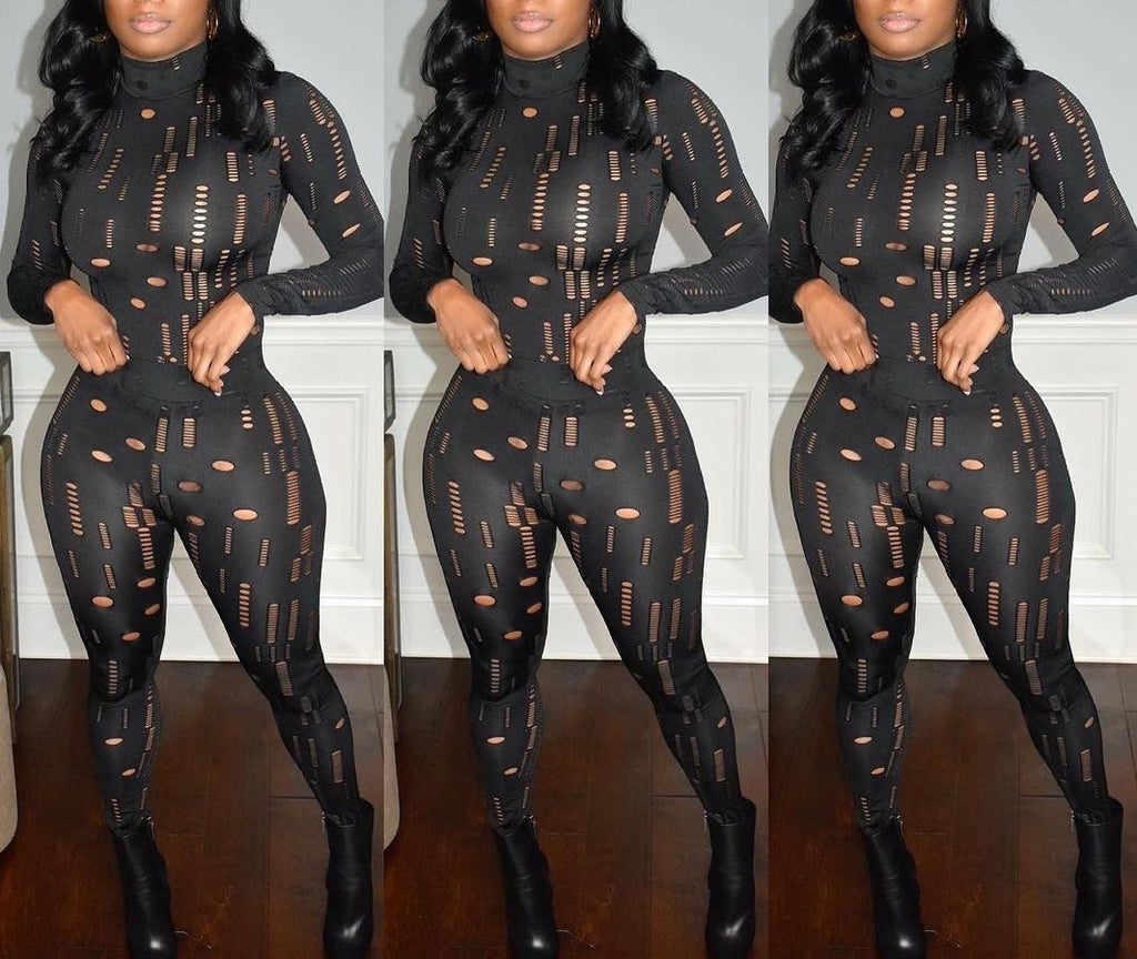 Jaw Dropper Cutout Bodycon 2Piece Set - Féline Couture 