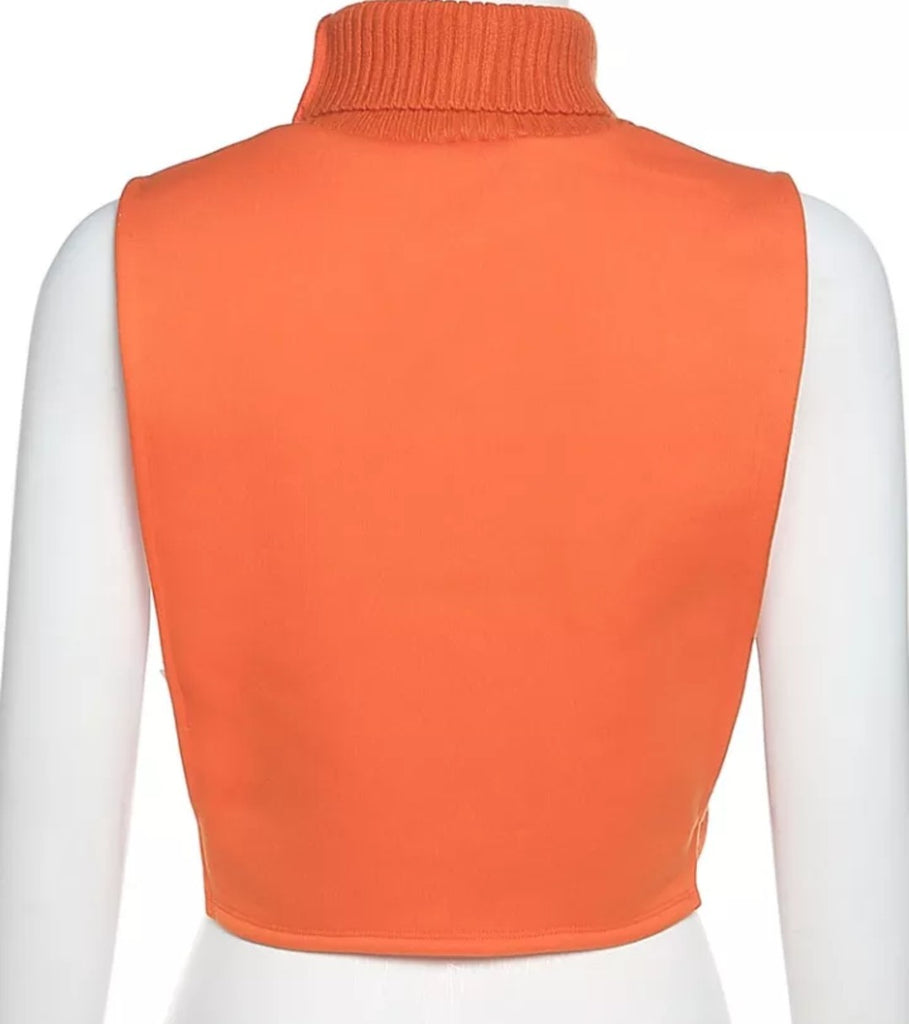 Big Ego Turtle Neck Open Side Top - Féline Couture 