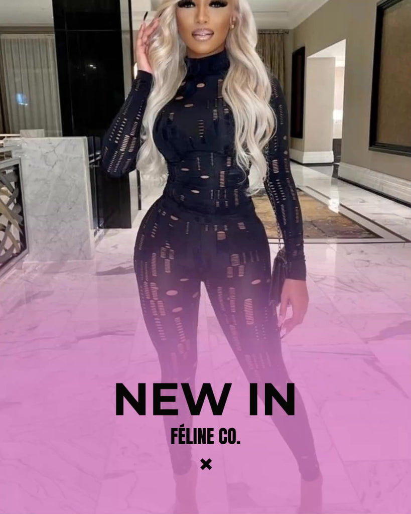 Jaw Dropper Cutout Bodycon 2Piece Set - Féline Couture 
