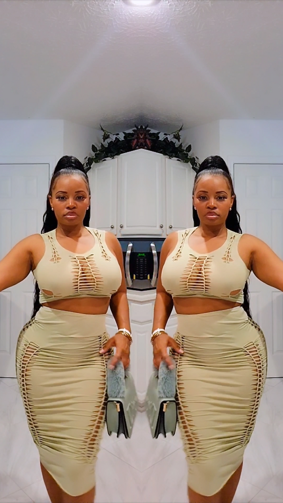 Always Flaunting Braided Midi Skirt Set - Féline Couture 