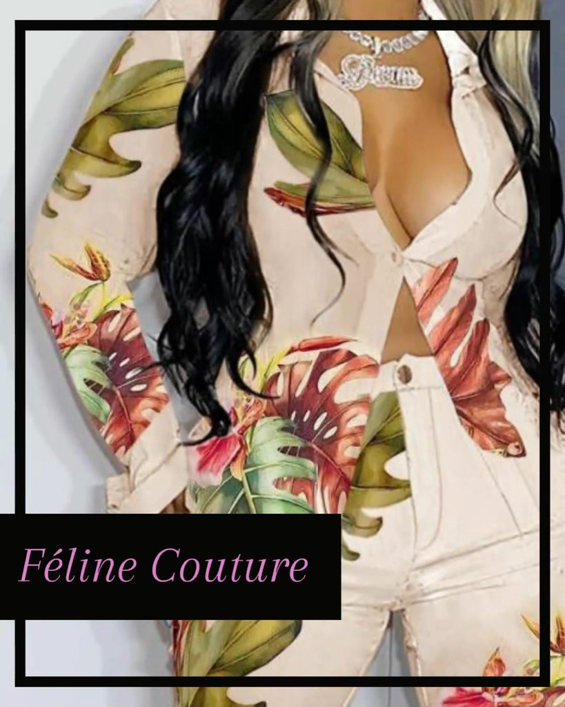 Win Win Situation Fitted Bermuda 2Piece Short Set - Féline Couture 